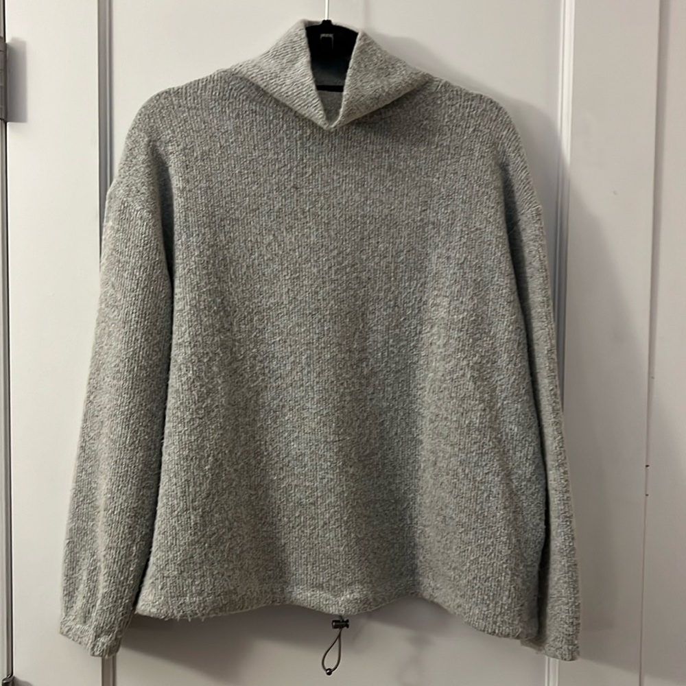 Zara Oversized Gray Turtleneck Sweater Size Small